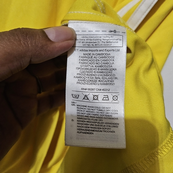 Adidas Men's TIRO 17 Soccer Jersey Climacool Material Bright Yellow Color - Picture 7 of 11